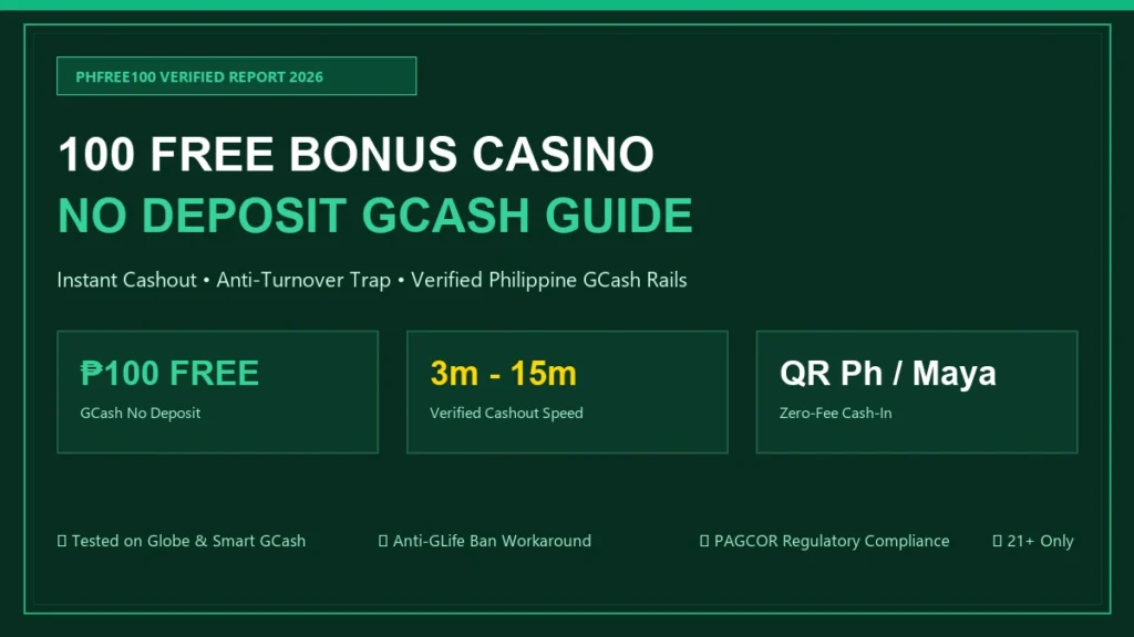 100 free bonus casino no deposit gcash philippines 2026 verified fast withdrawal